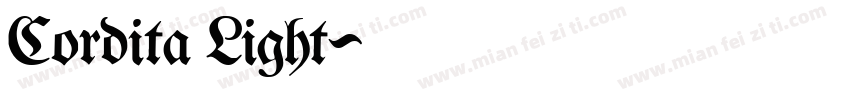 Cordita Light字体转换